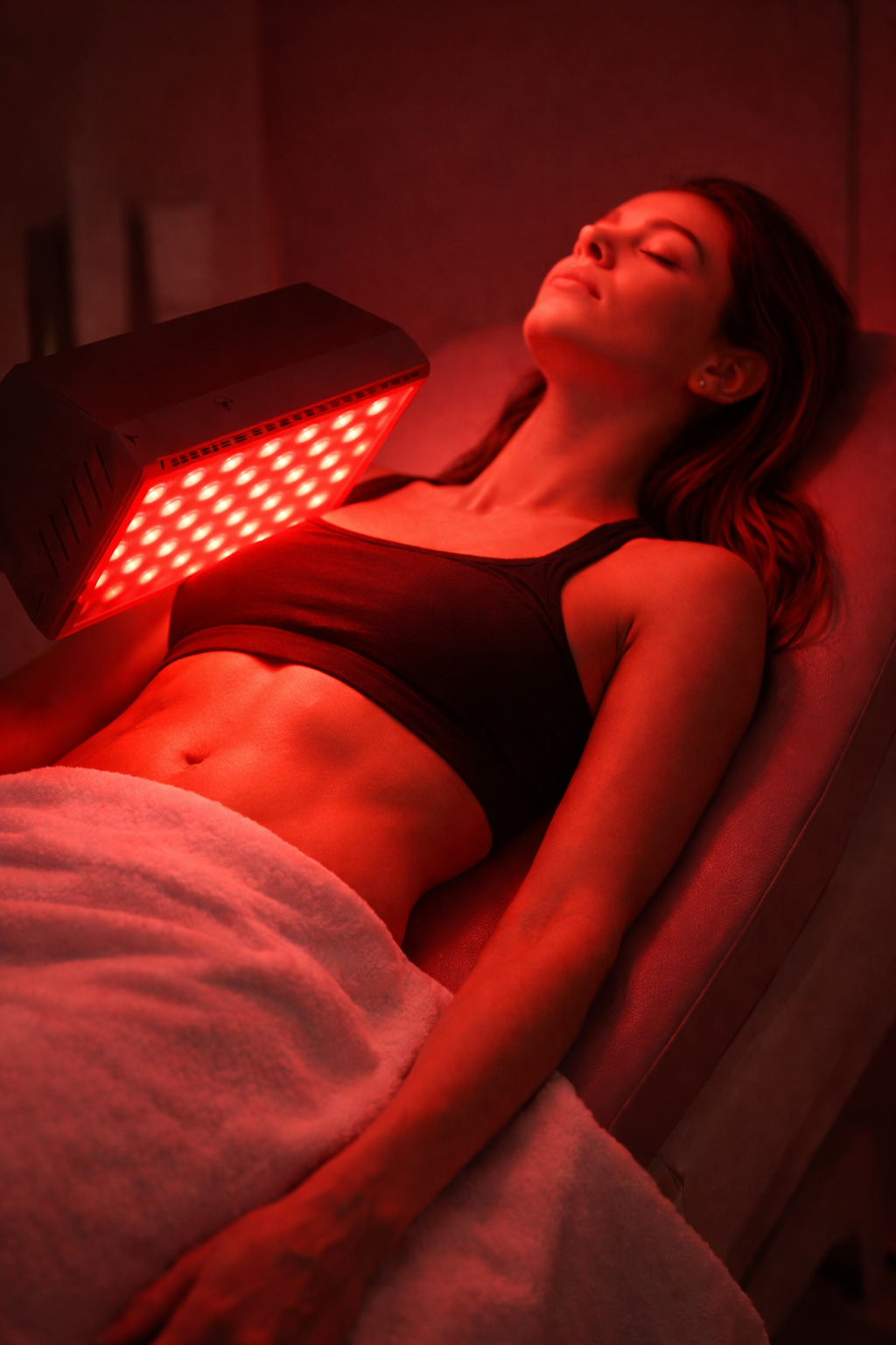 Red light therapy focused on abdomen for weight loss and metabolic support in clinic setting